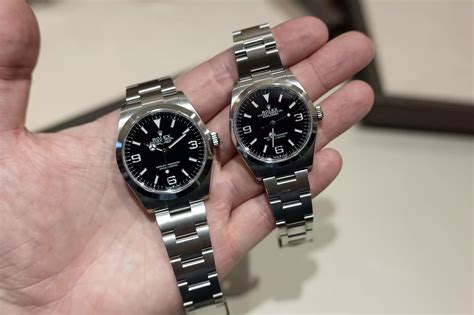 rolex explorer 36 vs 40|rolex explorer 36mm 2021 review.